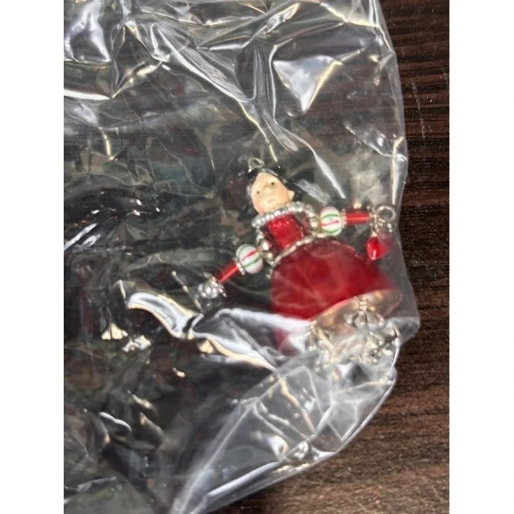 Hallmark Keepsake Jingle Belle Miniature Ornament 2002 Sue Tague Beaded Red